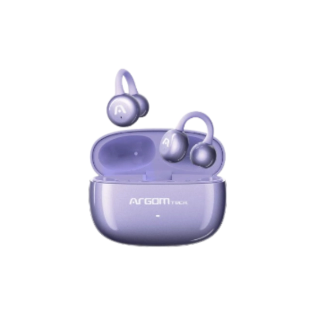 ARGOM SKEIPODS E40 PURPURA - AUDIFONOS BT, ENC CON IA, OPEN EAR, 19+6H-1