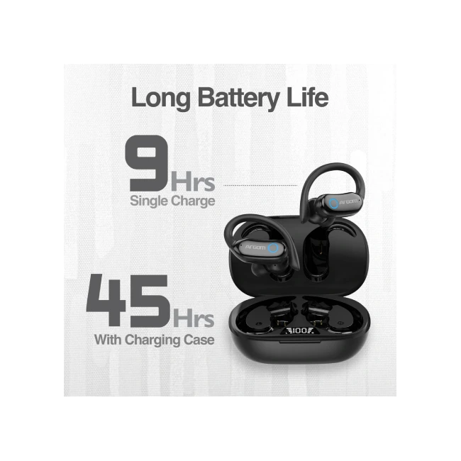 ARGOM SKEIPODS E95 - AUDIFONOS DEPORTIVOS BT CON ENC AI NEGRO-9