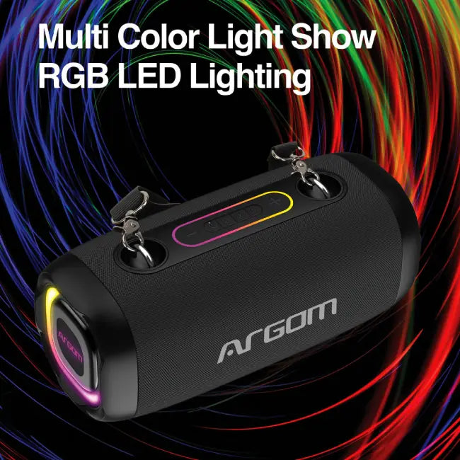 Bocina Argom ARG-SP-3141BK Altavoz Bluetooth Inalambrico Premium Radyon X41 con Luces LED-14