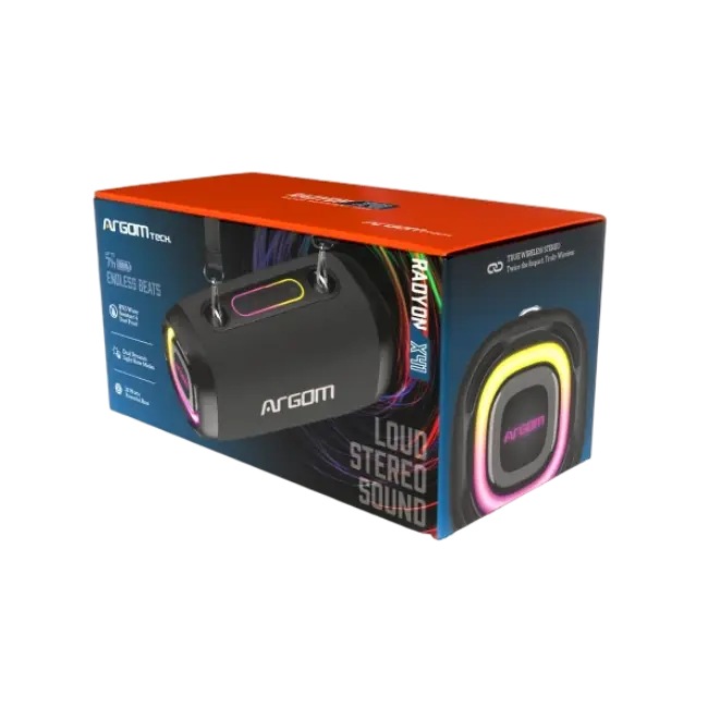 Bocina Argom ARG-SP-3141BK Altavoz Bluetooth Inalambrico Premium Radyon X41 con Luces LED-9