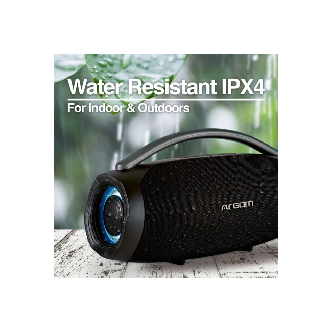 BOCINA ARGOM RADYON X49 NEGRO - BT, 70W RMS, IPX4, FUNCION TWS-5