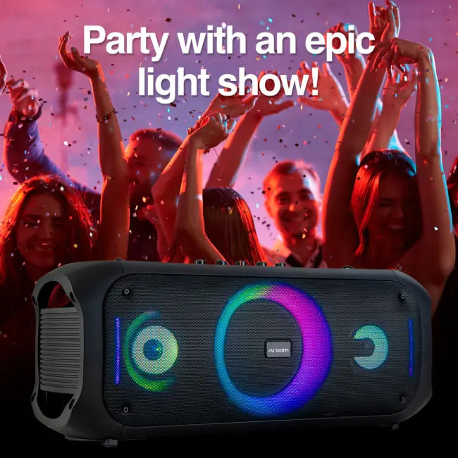 ARGOM RAVE 75 - ALTAVOZ BT CON LUCES LED 80W RMS COLOR NEGRO-9