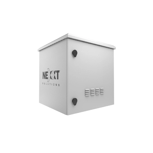 Nexxt Solutions Infrastructure - Outdoor Pole Mount Cabinet - SPCC steel - Light gray powder coat - Incluye acc de montaje y barra-5
