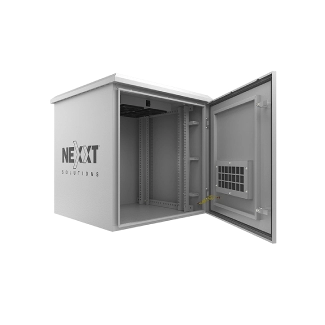 Nexxt Solutions Infrastructure - Outdoor Pole Mount Cabinet - SPCC steel - Light gray powder coat - Incluye acc montaj barra tierr-3