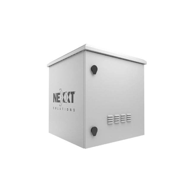 Nexxt Solutions Infrastructure - Outdoor Pole Mount Cabinet - SPCC steel - Light gray powder coat - Incluye acc mont barra tierra-1