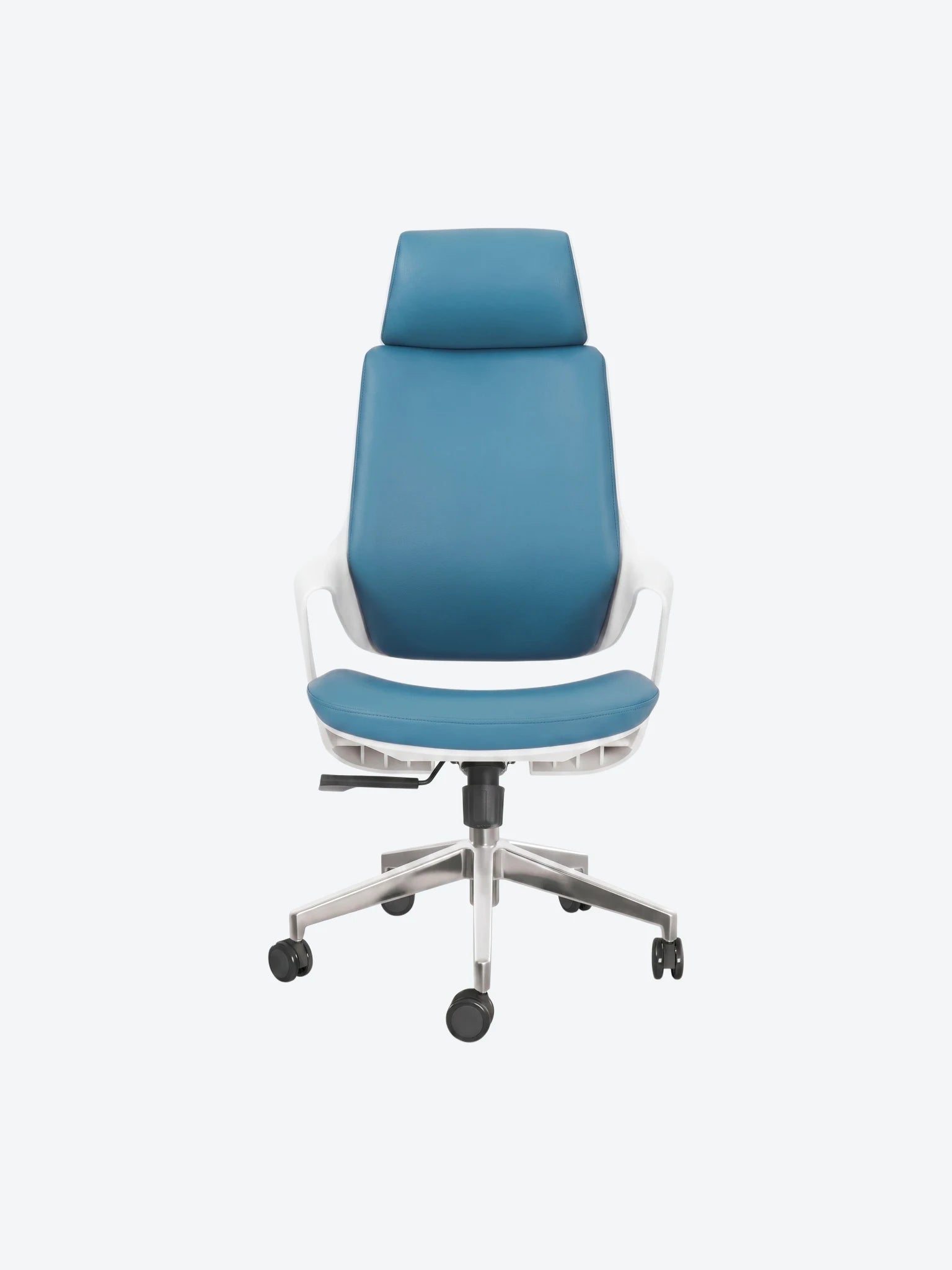 Silla de Cuerina D1-928AW-1-PU Con respaldo Alto Color Azul-1