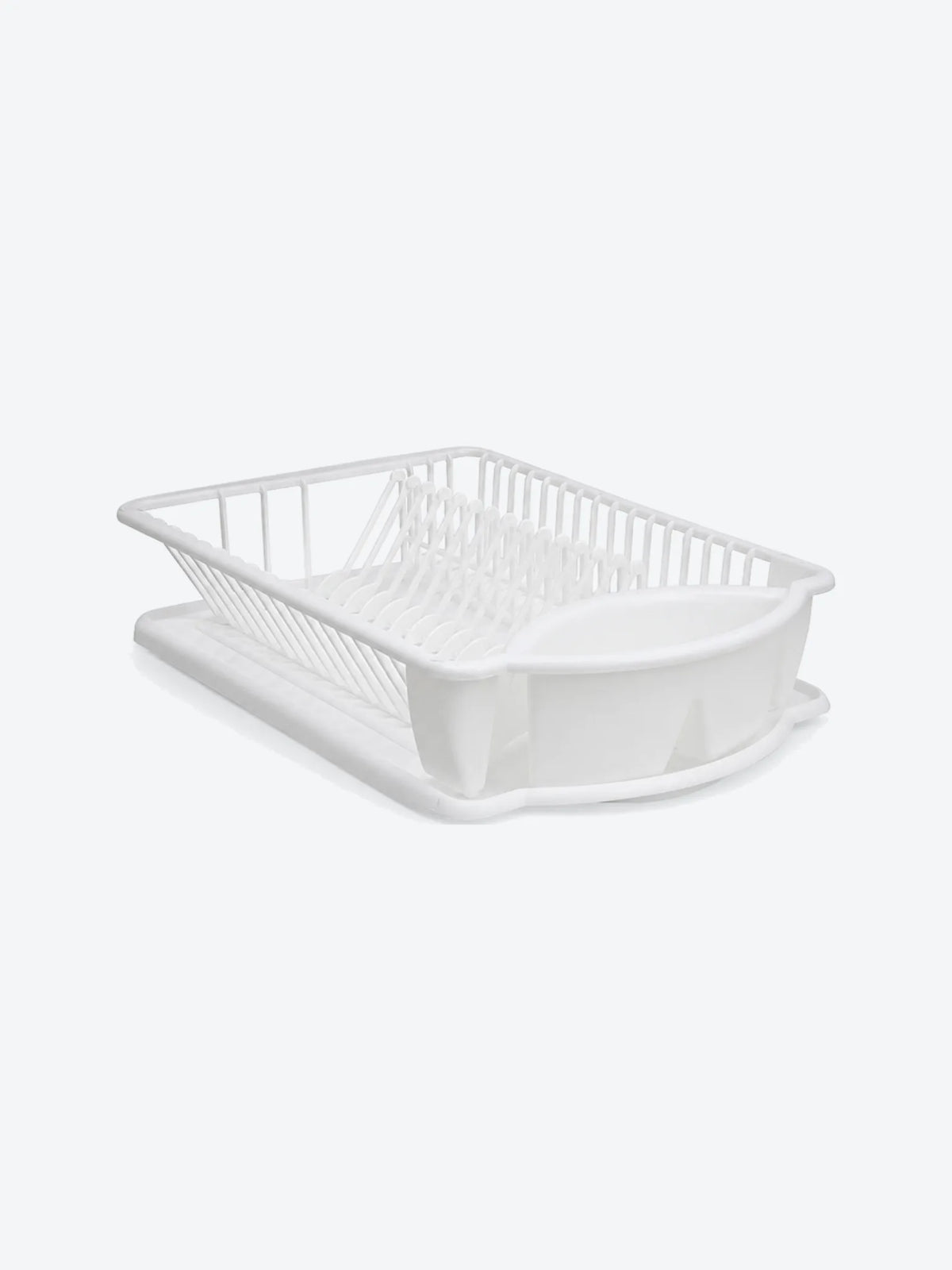 ESCURRIDOR DE PLATOS 12X37X52CM, BLANCO, CON BANDEJA-1