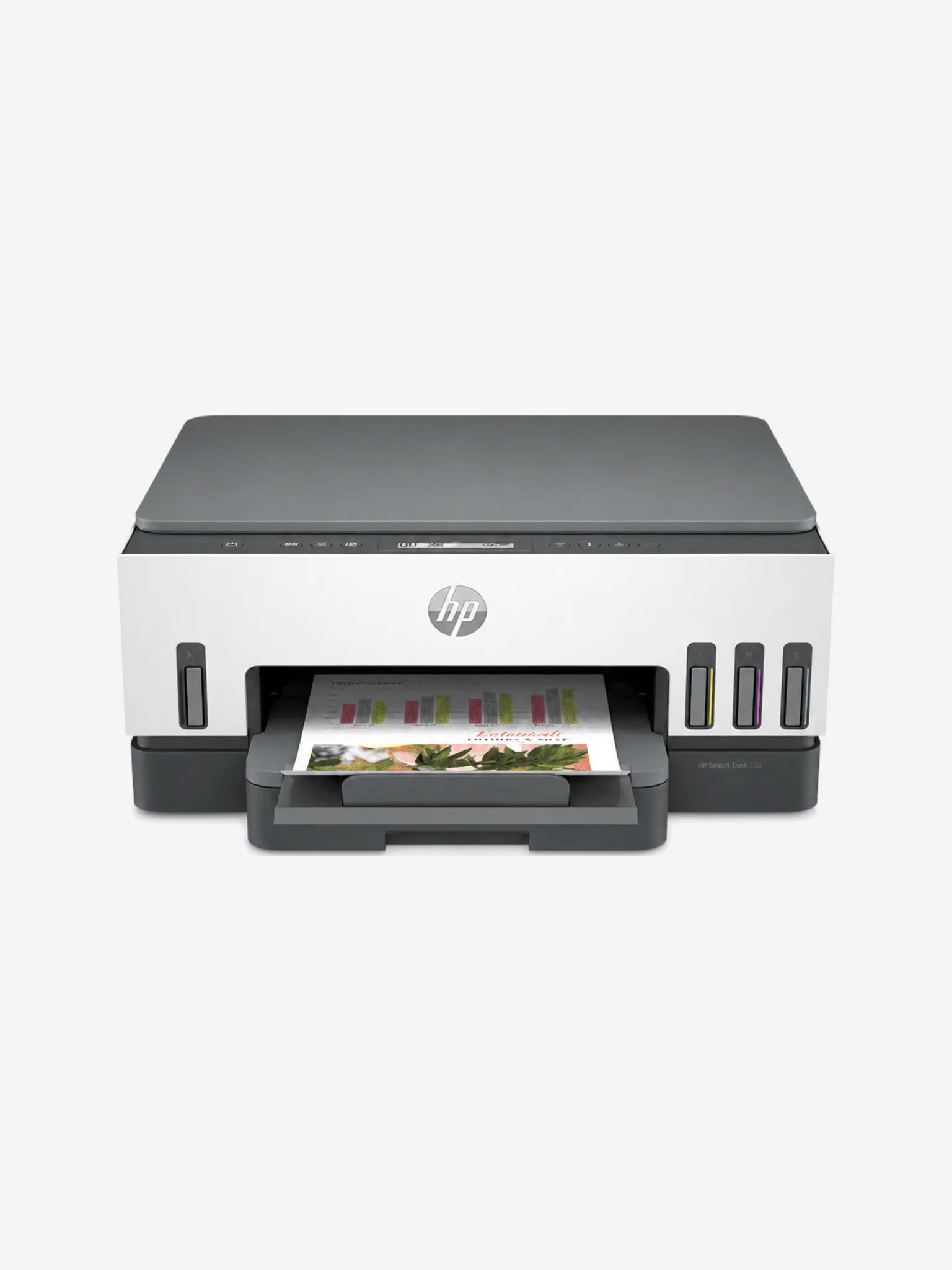 HP Smart Tank 720 All-in-One - Impresora multifunción - color - chorro de tinta - rellenable - Letter A (216 x 279 mm)/A4 (210 x 297 mm) (original) - A4/Legal (material) - hasta 13 ppm (copiando) - hasta 15 ppm (impresión) - 250 hojas - USB 2.0, Wi-Fi(ac)
