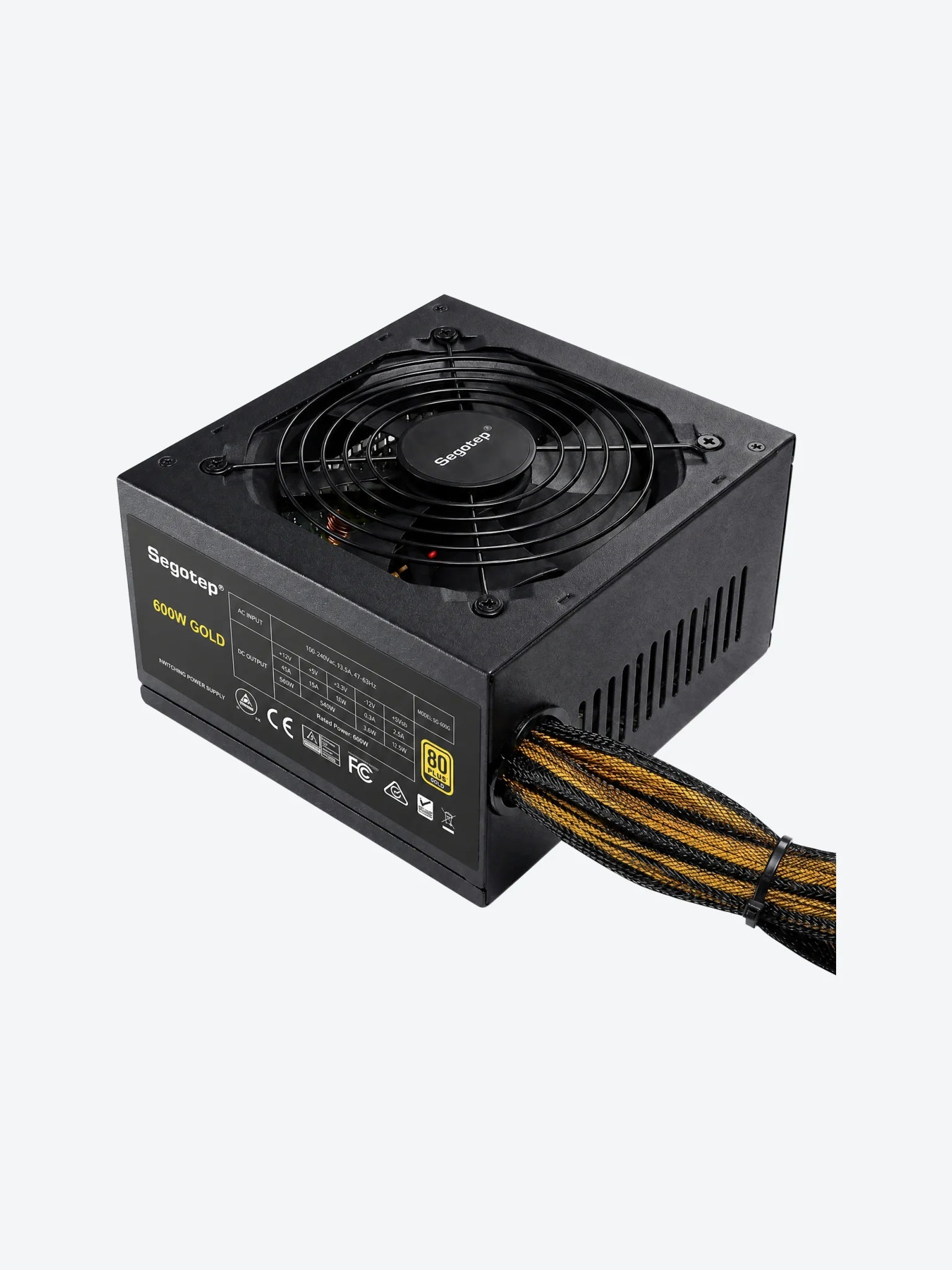 FUENTE DE PODER SEGOTEP 80+ GOLD 600W