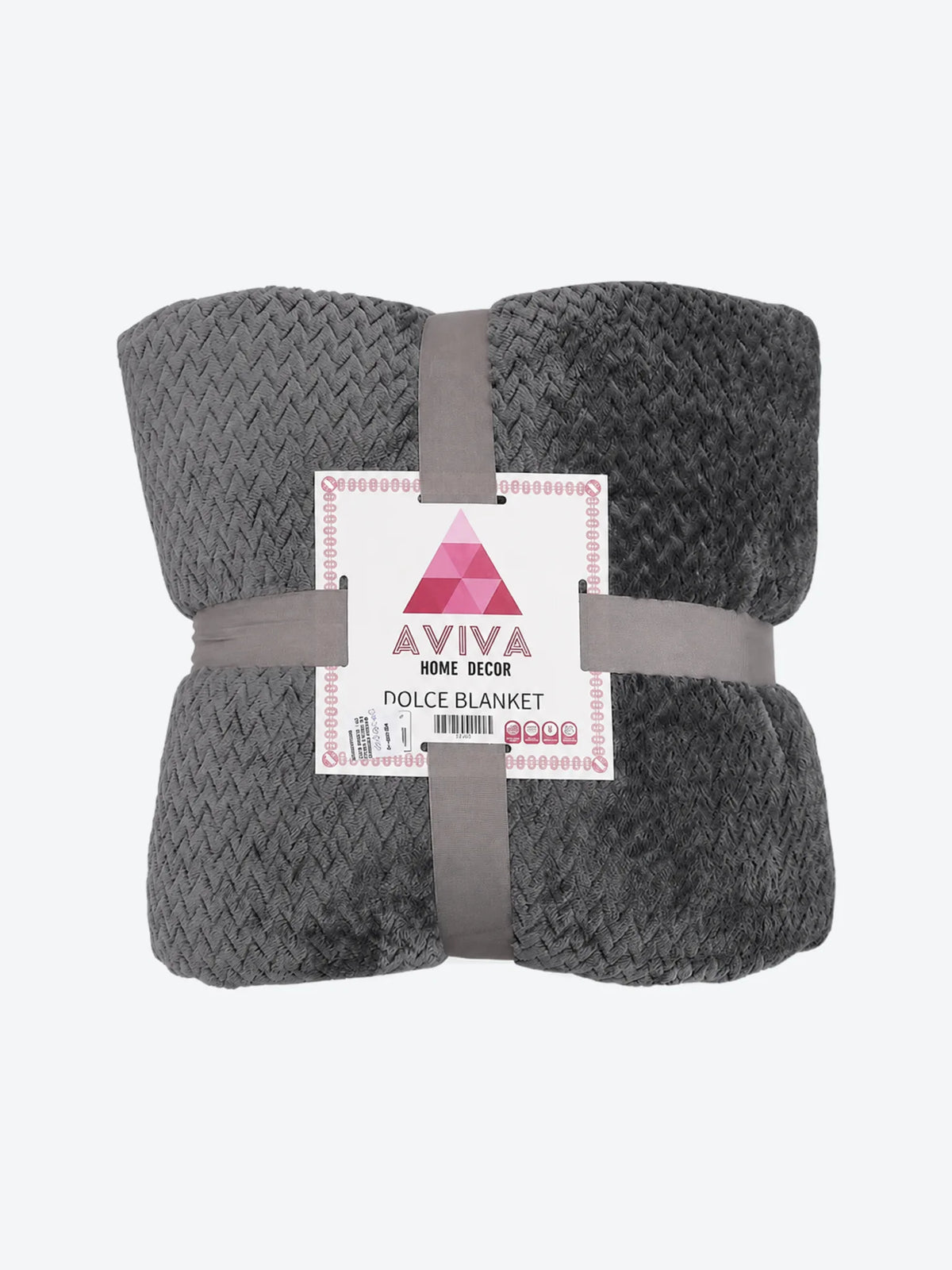 FRAZADA JACQUARD KING 240X220CM GRIS AVIVA