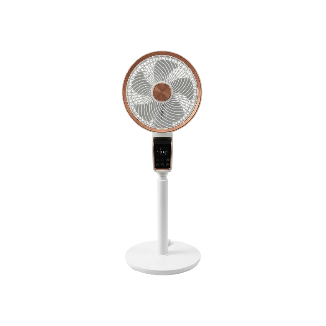 Ventilador Bianco BNC-WHT-FT1906Y Circular de Piso con Cabeza Vibratorio Silencioso Color Blanco