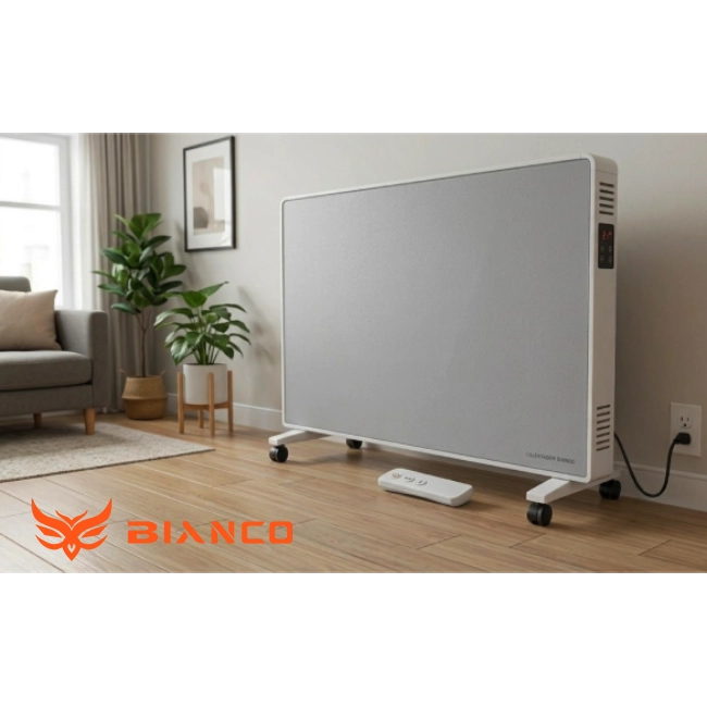 Calentador Bianco Convector BNC-WHT-O110WT Portatil con Control Remoto Color Blanco