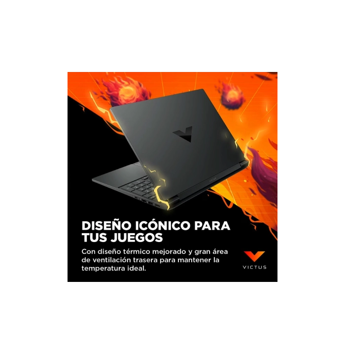 Laptop HP Victus Gaming 15-FB3018LA SPA AMD Ryzen 7 7445HS 512GB SSD 8GB RAM 15.6"1920x1080 WIN 11 Home  RTX3050 Color Negro-8