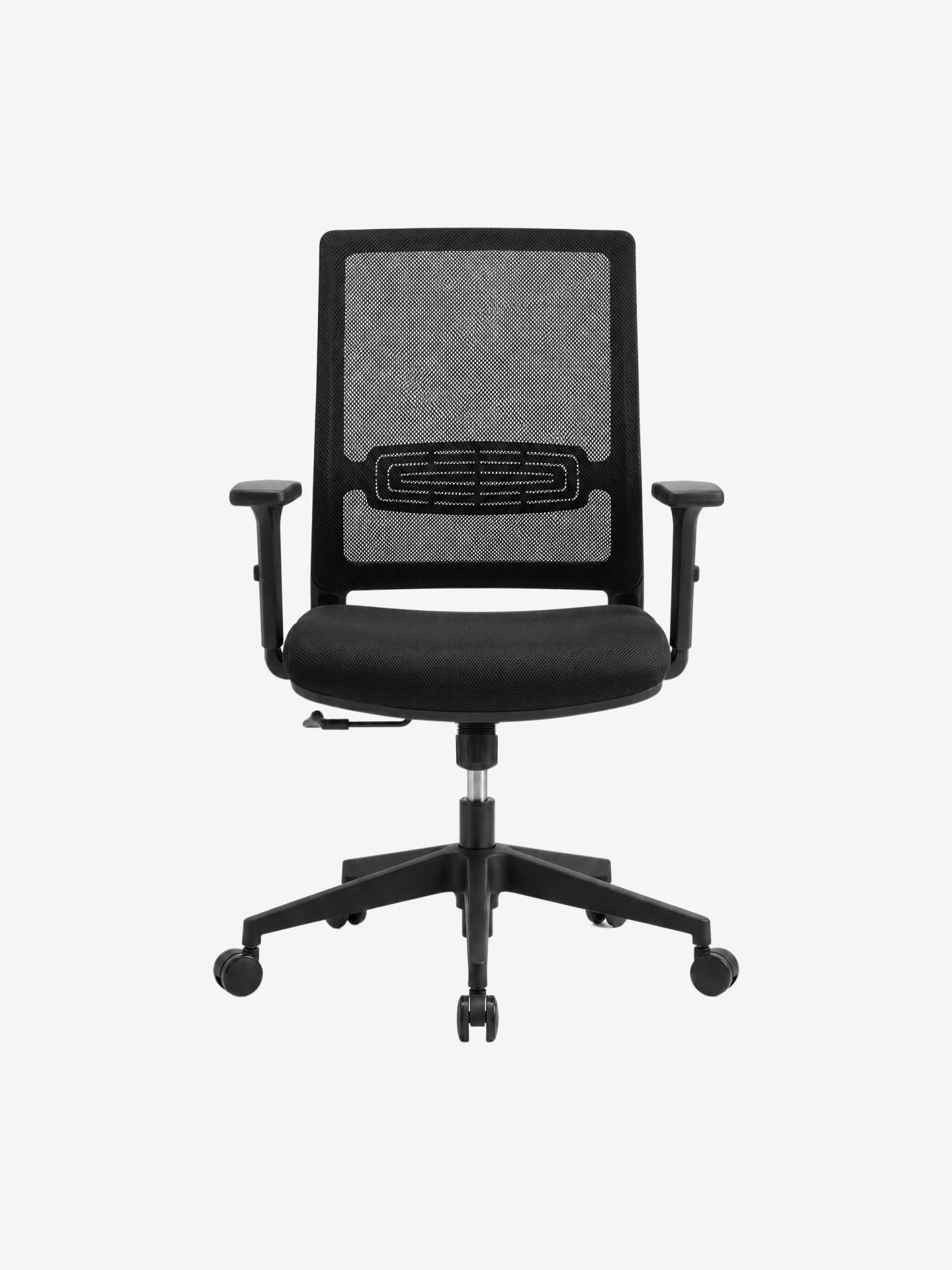 Silla de oficina MG-ZYY-057-BK De Mesh y Tela Con Respaldo Color Negro-1