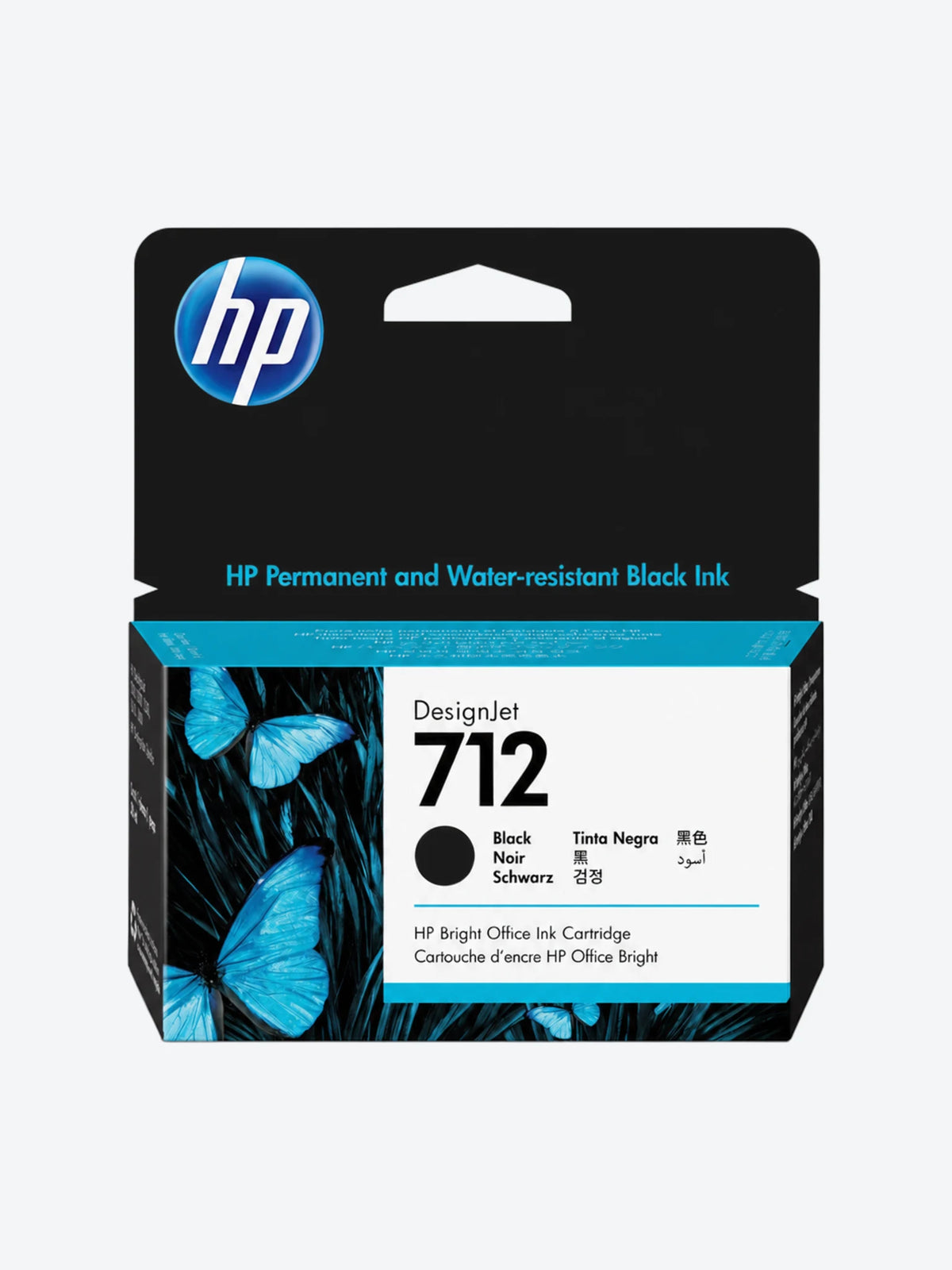 HP 712 - 38 ml - negro - original - DesignJet - cartucho de tinta - para DesignJet Studio, T210, T230, T250, T630, T650
