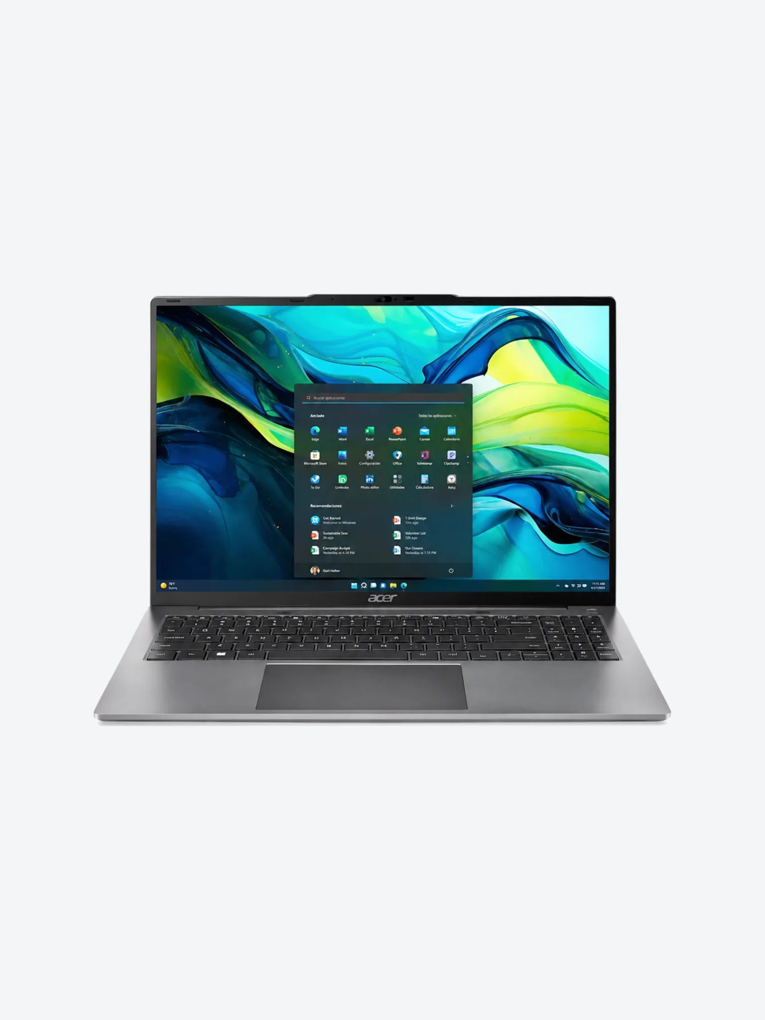 Acer Aspire Lite - Notebook - 15.6" - Intel Core i7 I7-13620H / 4.9 GHz - DDR5 SDRAM - 16 GB - 512 GB SSD - Intel UHD Graphics - Windows 11 Home - Silver - Spanish - 1-year warranty