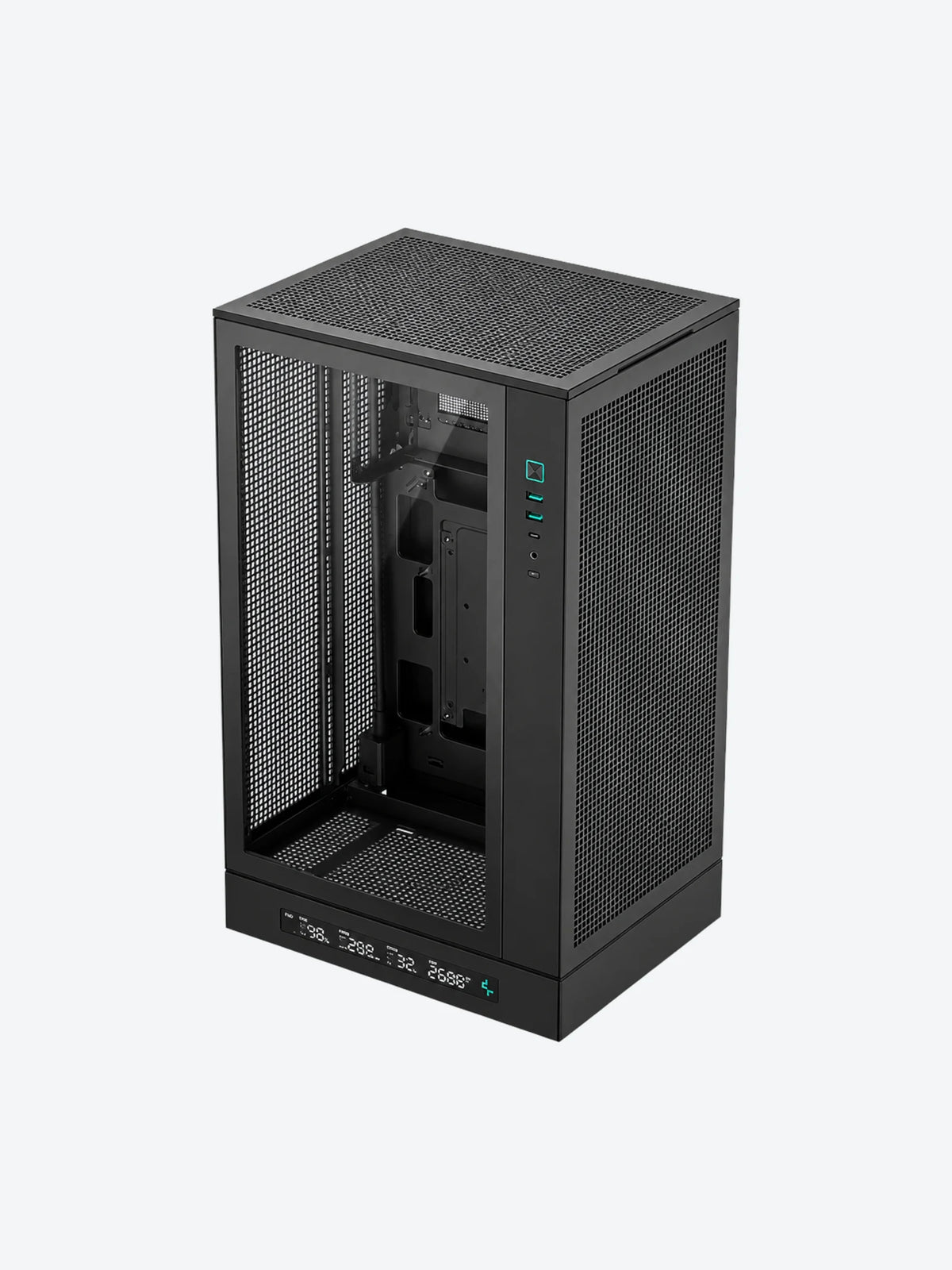 CASE DEEPCOOL CH270 DIGITAL MINI TOWER SIN VENTILACIÓN INCLUIDA CON VIDRIO LATERAL Y MALLA FRONTAL R-CH270-BKNDM0-G-1-1