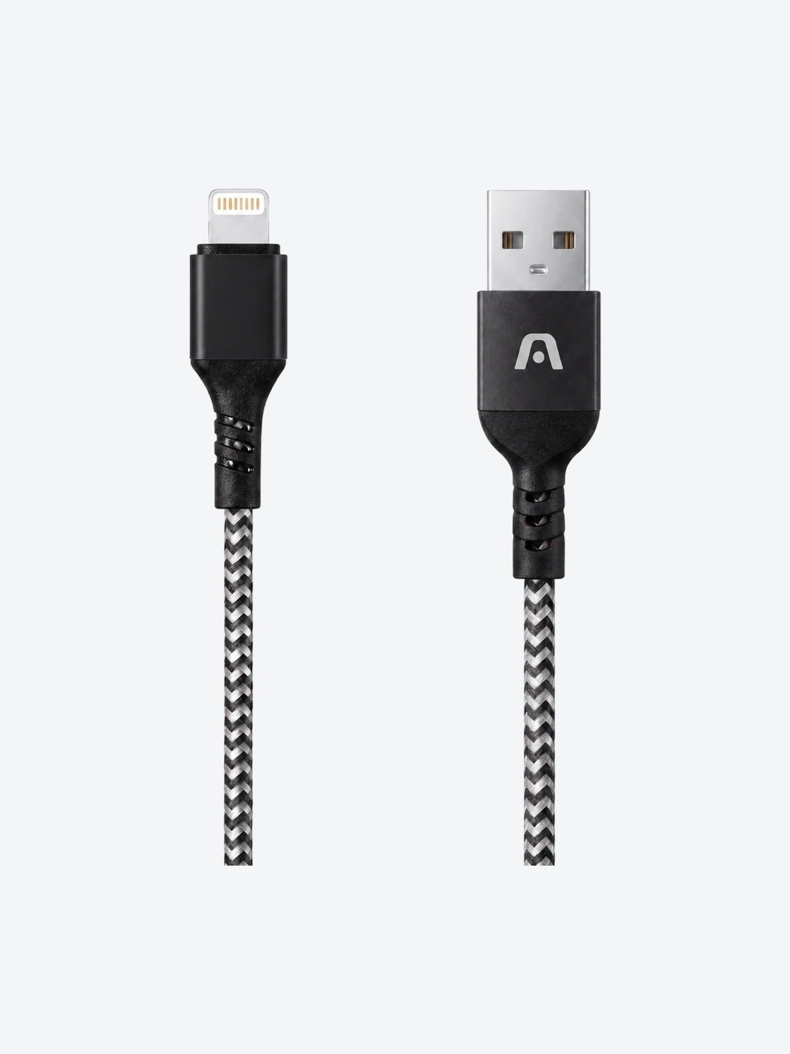 Lightning to USB 2.0 -Nylon Braided -Metal Black
