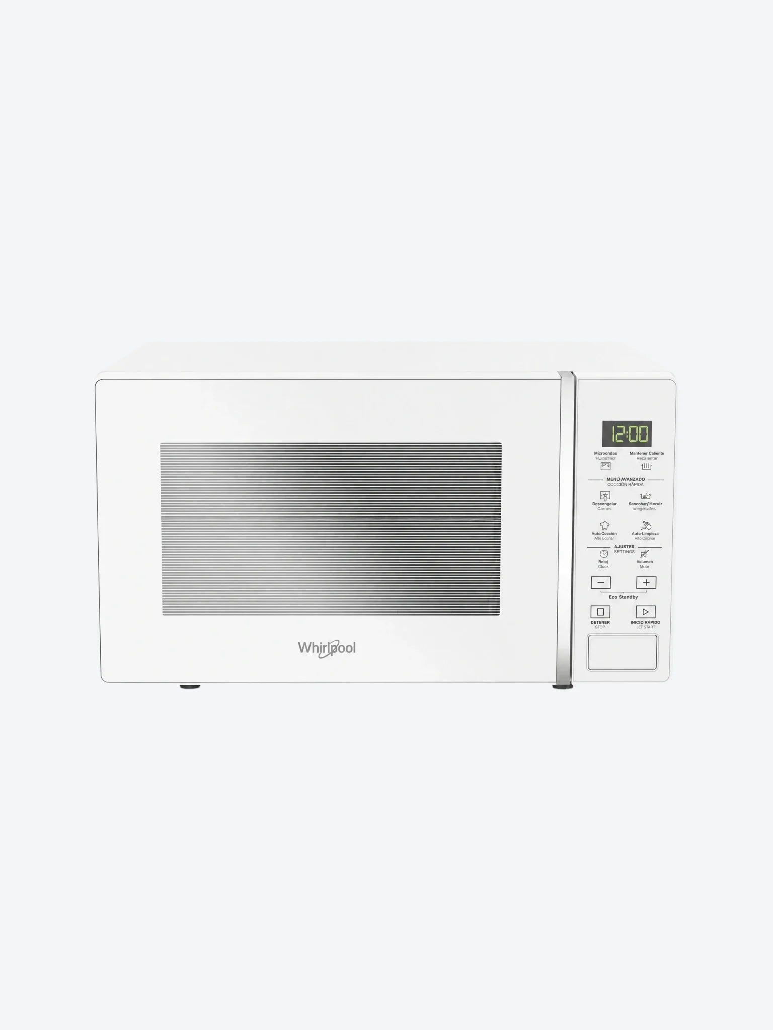 Microondas Whirlpool WM1807W 0.7P³ Color Blanco con Cafetera Sankey CM-1227 1.2Lts 12 Tazas 800W Color Negro-1