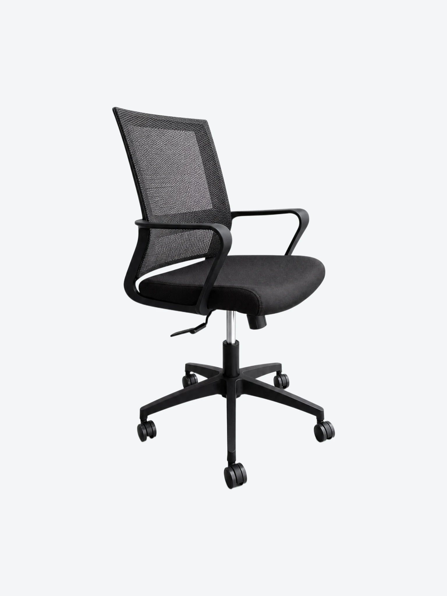 Silla de Oficina MG-WB-019-B1-BK De Mesh y Tela Con Respaldo Color Negro-1