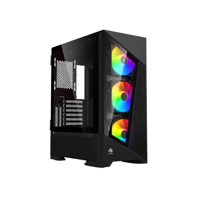 Case Eagle Warrior CG10AJRA001C MID Tower 3 Ventiladores con Vidrio Frontal y Lateral-1