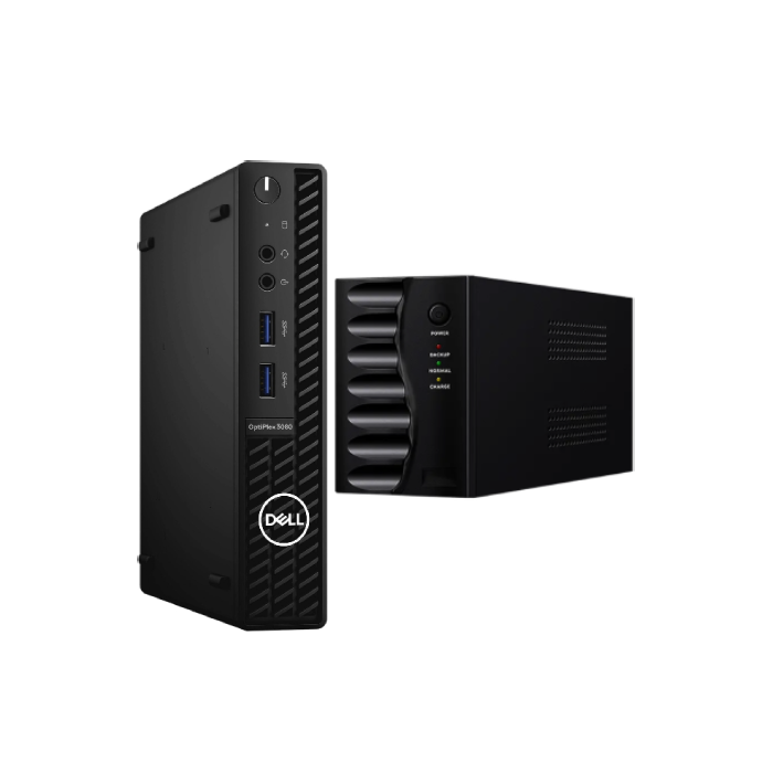Combo Dell Optiplex 3080 MINI/TINY Core I5-10TH Gen 8GB RAM 512GB SSD Seminuevo Refurbished con UPS Xvanwere XV-UPS-750VA-2