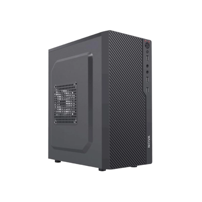 CASE NOVA CM04KTRA002C MINI TOWER SIN VENTILACIÓN INCLUIDA  CON PANEL LATERAL Y CON FUENTE DE PODER PE600RNF013C-1