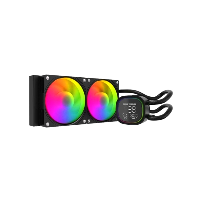 ENFRIAMIENTO LIQUIDO RGB EAGLE WARRIOR FROSTBITE HL240 FCFWT292001C AIO 2X120MM 4 PIN PWM LGA115X/17-1