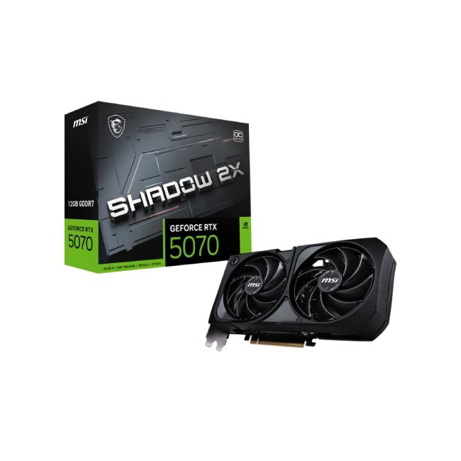 TARJETA DE VIDEO MSI GEFORCE RTX 5070 12G SHADOW 2X OC GDDR7 2557 MHZ 912-V532-011-6