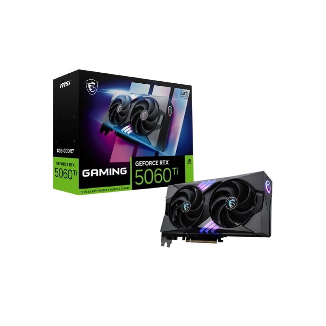 TARJETA DE VIDEO MSI GEFORCE RTX 5060 TI 8G GAMING OC GDDR7 2662MHZ 912-V536-026-12