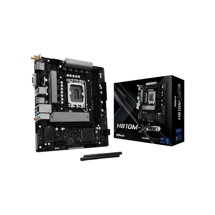 TARJETA MADRE ASROCK H810M-X WIFI LGA1851 MICRO ATX DDR5-4