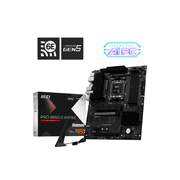 TARJETA MADRE MSI PRO B850-S WIFI6E AM5 ATX DDR5 911-7E80-008 NEGRO-4