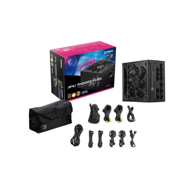 MSI - Power supply - 1000 Watt - AC 110-240 V - GOLD-8