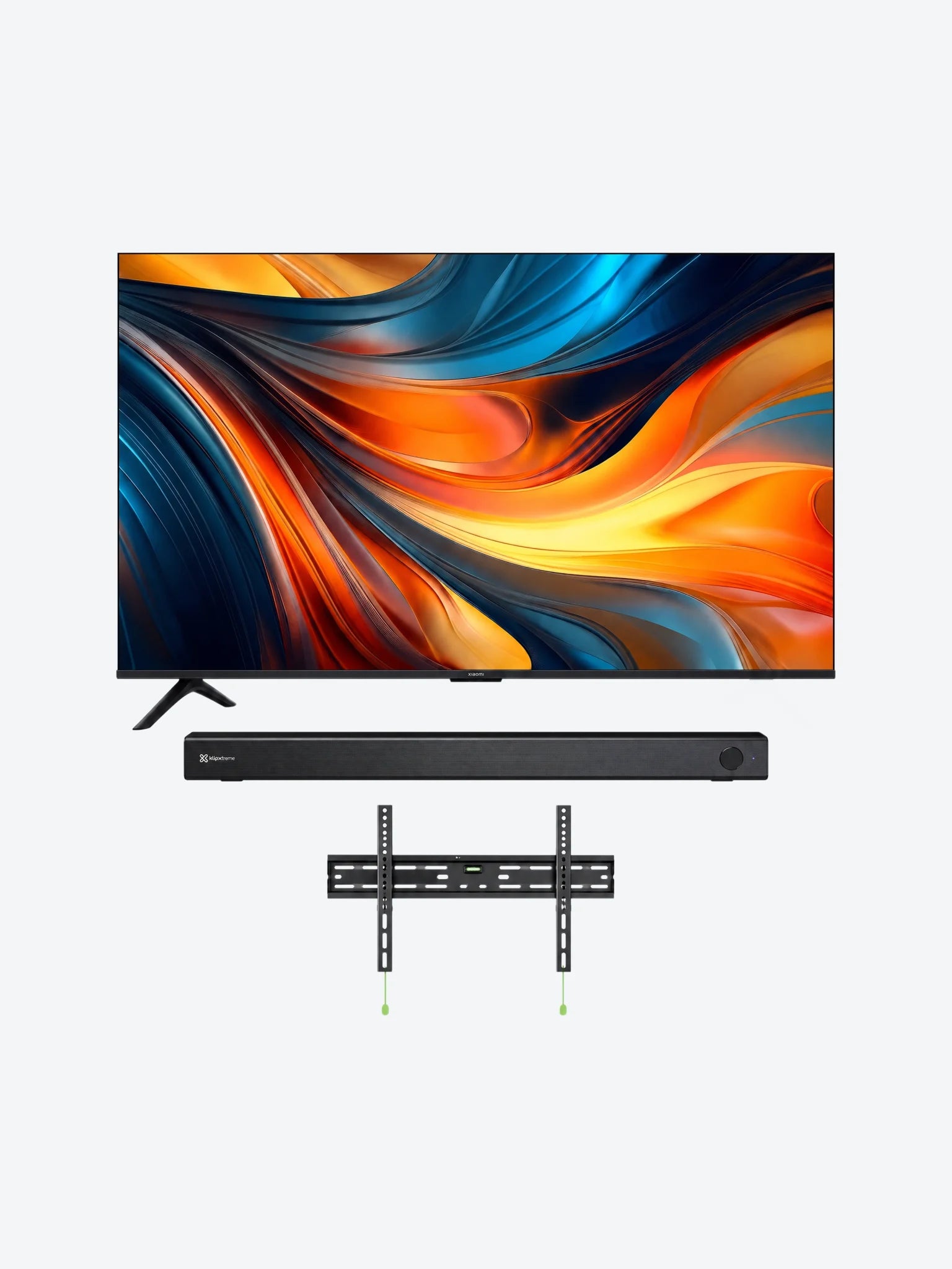 Combo de Sound Bar Klip Xtreme KSB-301 y Televisor  Xiaomi TV A 55" 2026 63907 UHD 4K UHD GoogleTV BT360 / Wifi Color Negro Con Bracket (Base) Para TV KLIP XTREME KPM-885