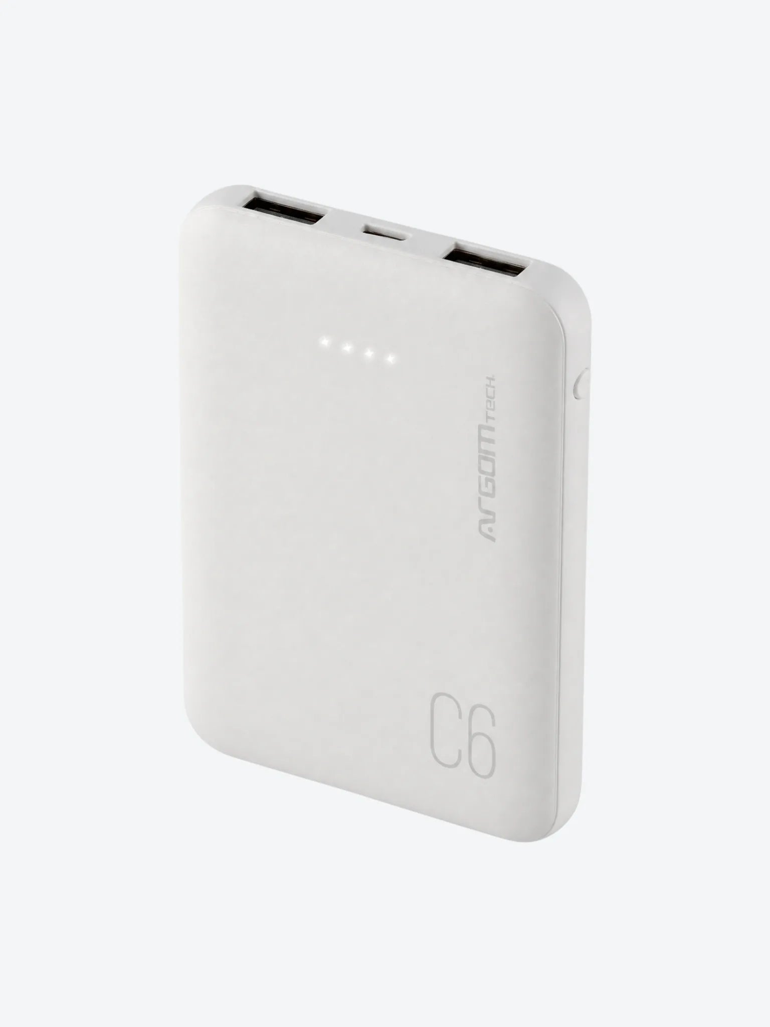 Cargador Portatil Argom ARG-PB-1136WT C6 6000MAH Color Blanco-1