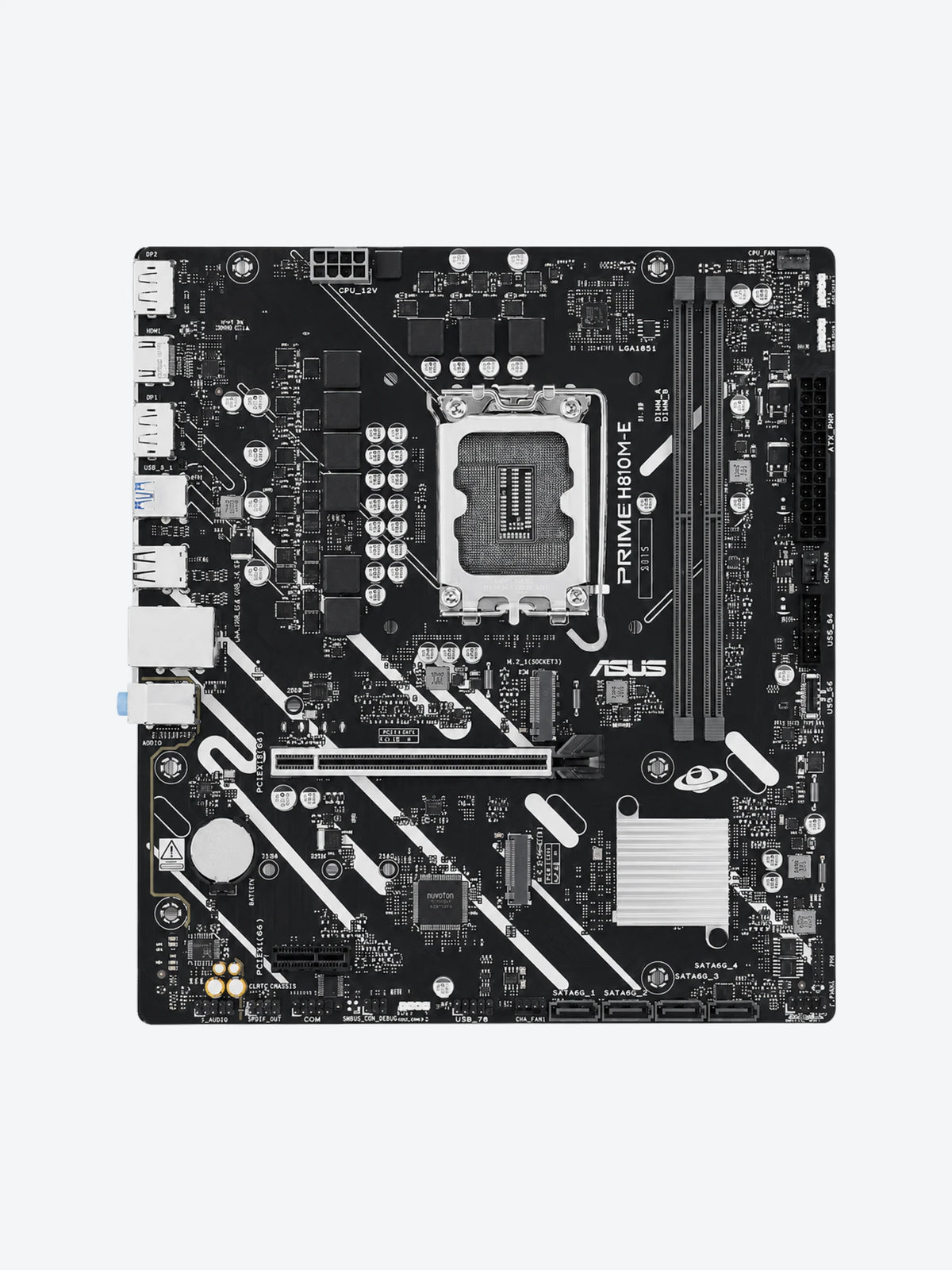 TARJETA MADRE ASUS PRIME H810M-E LGA1851 MICRO ATX DDR5 90MB1N20-M0EAY0 NEGRO/BLANCO-1