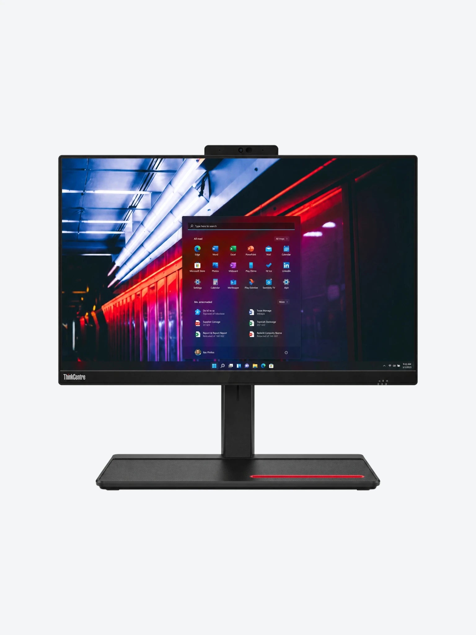 Computadora Todo en Uno Lenovo ThinkCentre M90a Core i5-10500 256GB SSD 8GB RAM 23.8" 1920x1080 DVD-RW Win10 Pro Seminueva-1