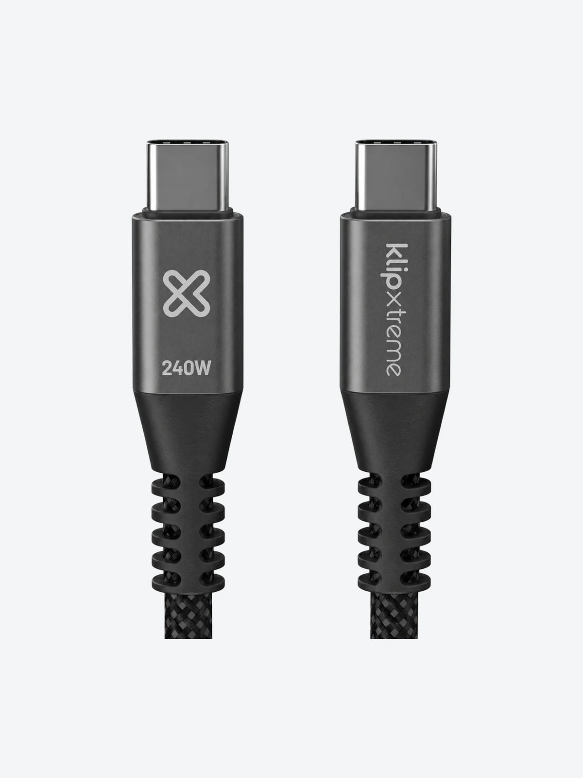 Klip Xtreme - USB cable - 24 pin USB-C - 3 m - Black - 240W Braided Fast Charging