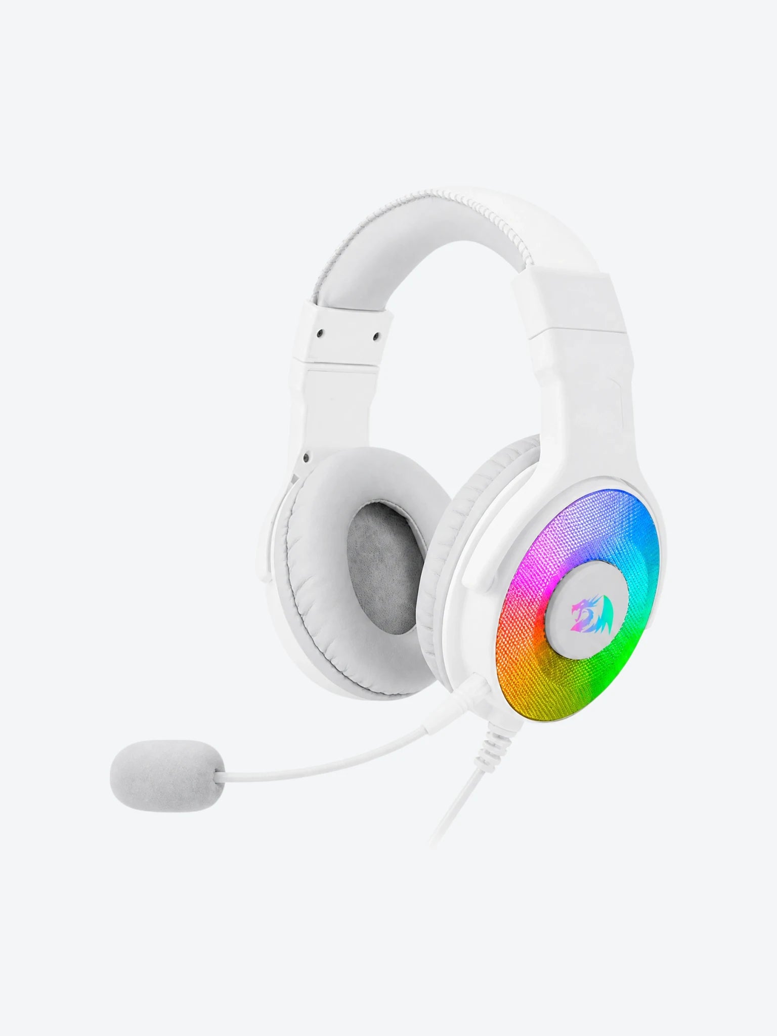 Headset Gaming Redragon Pandora H350W RGB 3.5mm Con Microfono Color Blanco