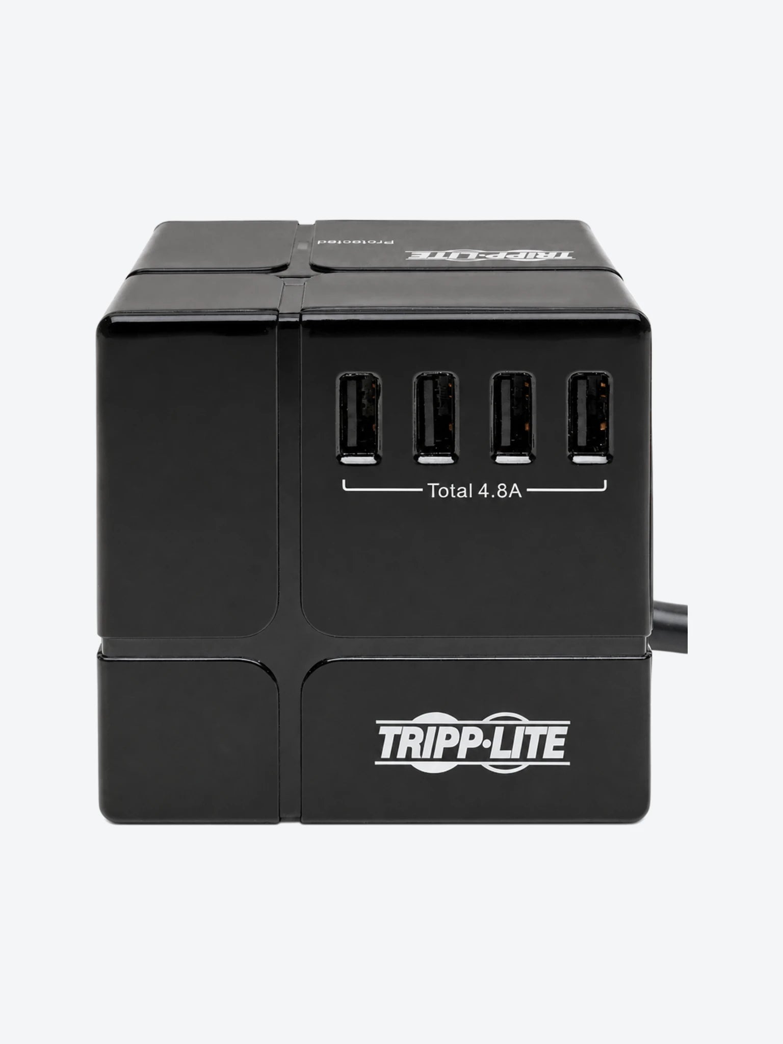 Cubo de energía supresor de sobretensiones con 3 tomacorrientes