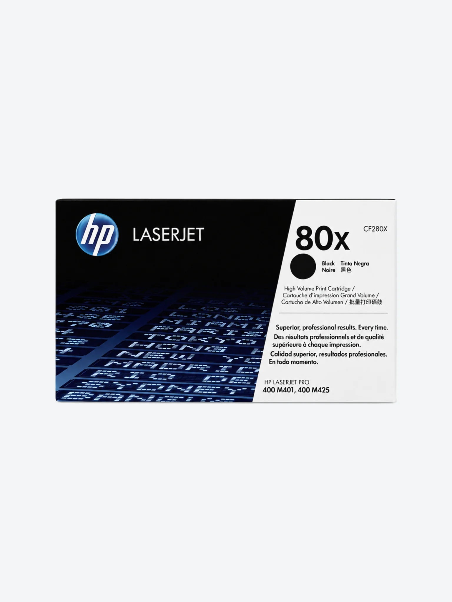 HP 80X - Alto rendimiento - negro - original - LaserJet - cartucho de tóner (CF280X) - para LaserJet Pro 400 M401, MFP M425