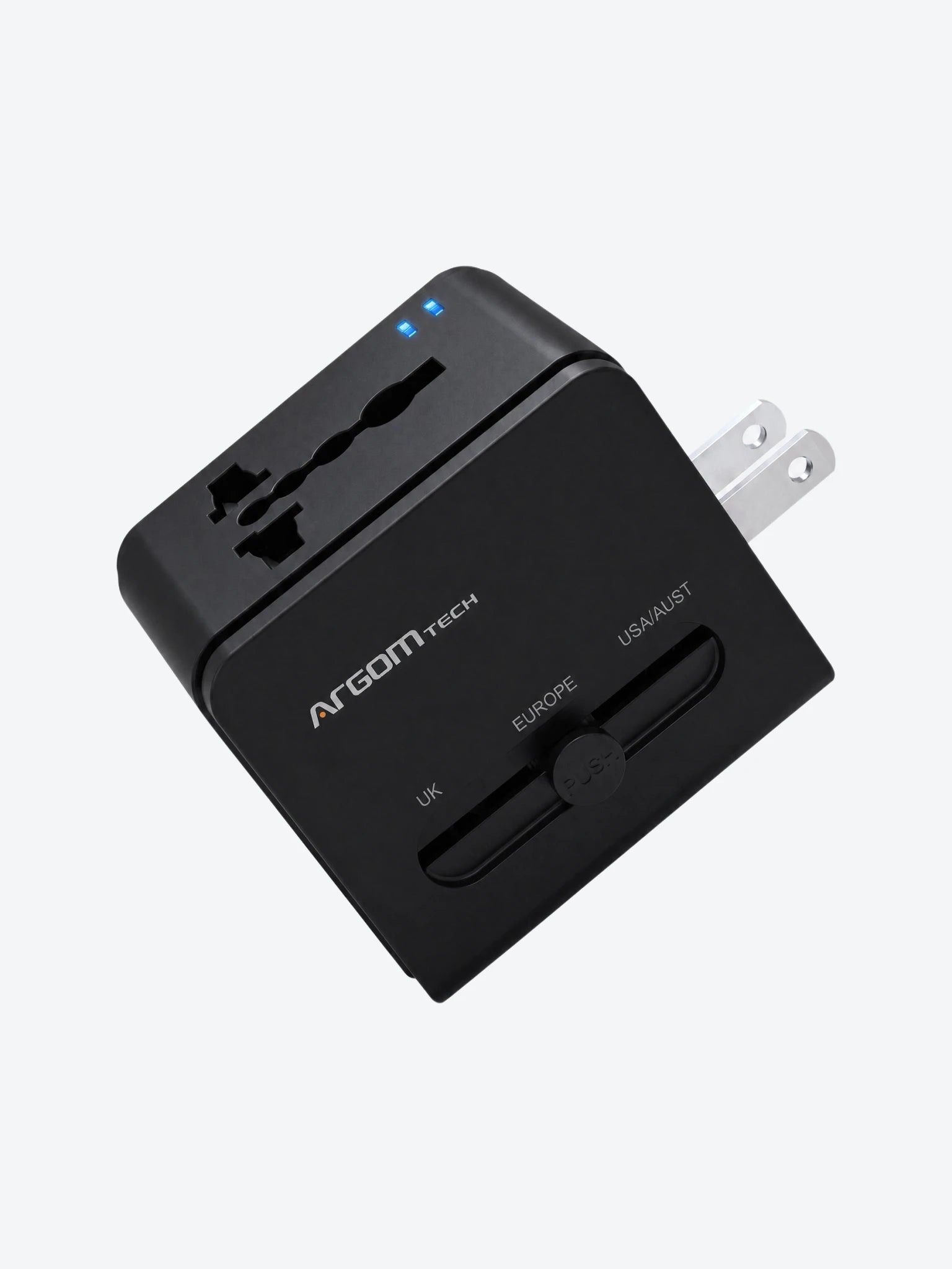 Cargador Dual con Enchufe Plegable Argom ARG-AC-0125BK Tipo C y USB-1