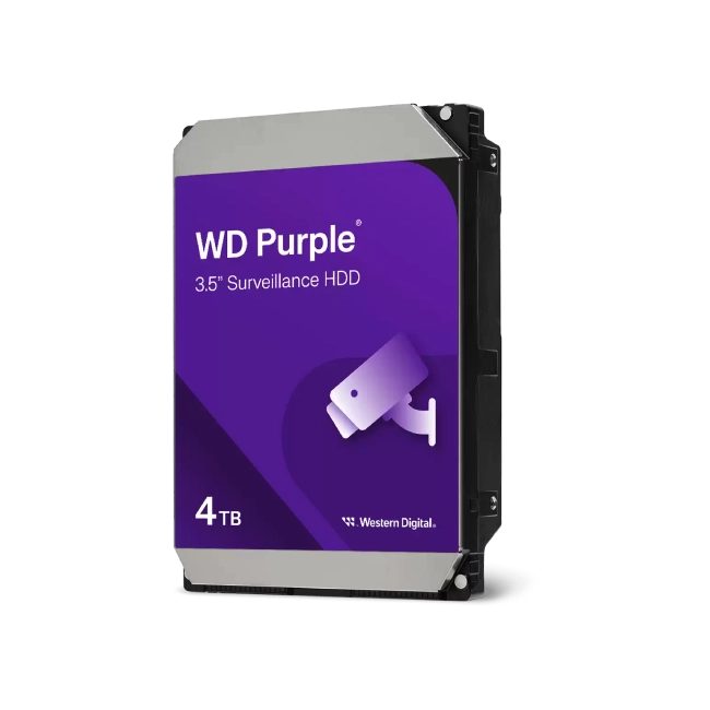 Western Digital WD Purple - Hard drive - Internal hard drive - 4 TB - 3.5" - 5400 rpm - SATA-2