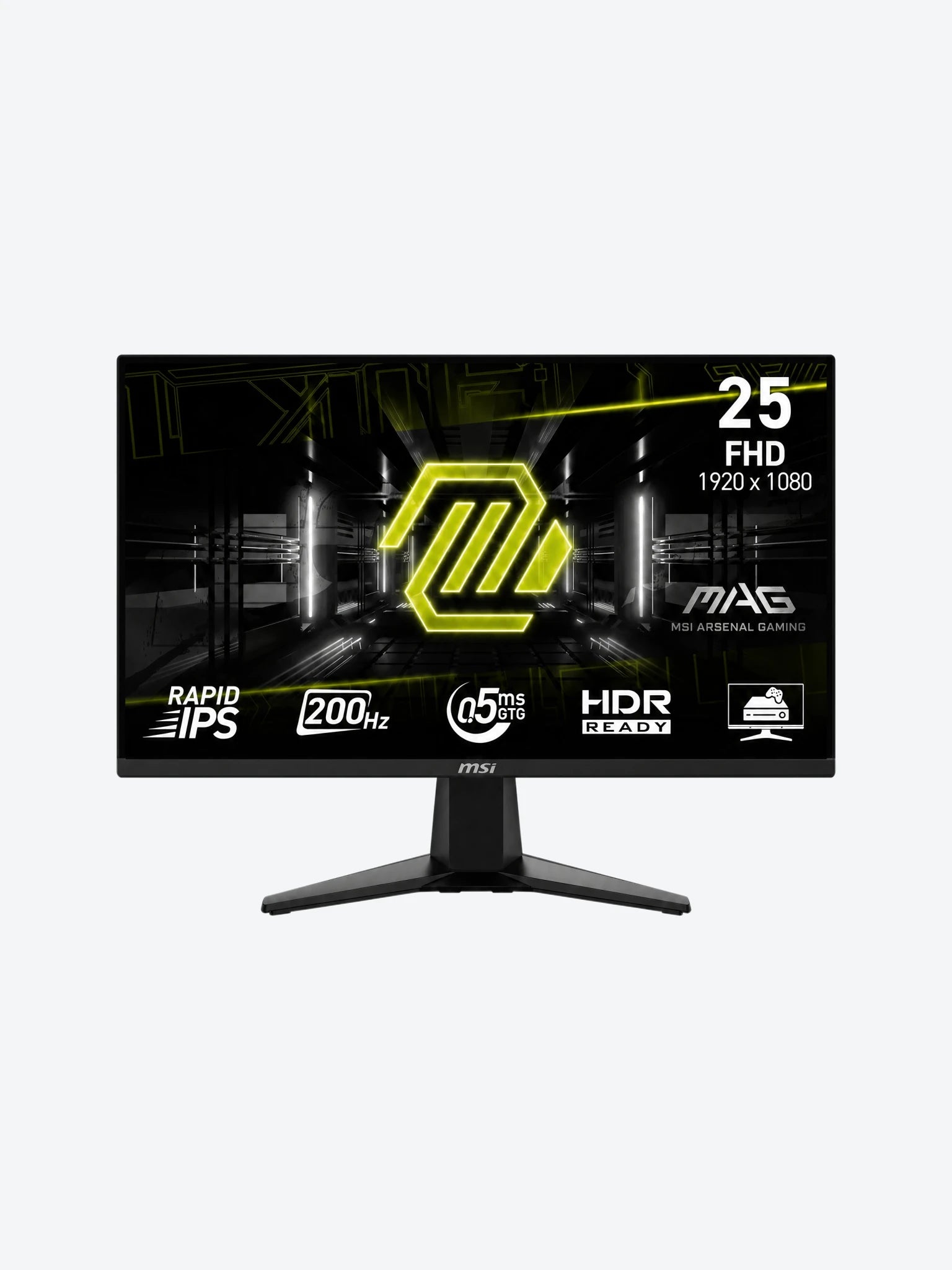 Monitor Gaming MSI MAG 255F E20 24.5" 9S6-3BC21M-046 Plano 1920x1080 200 HZ Anti-Glare HDMI Y DP Color Negro