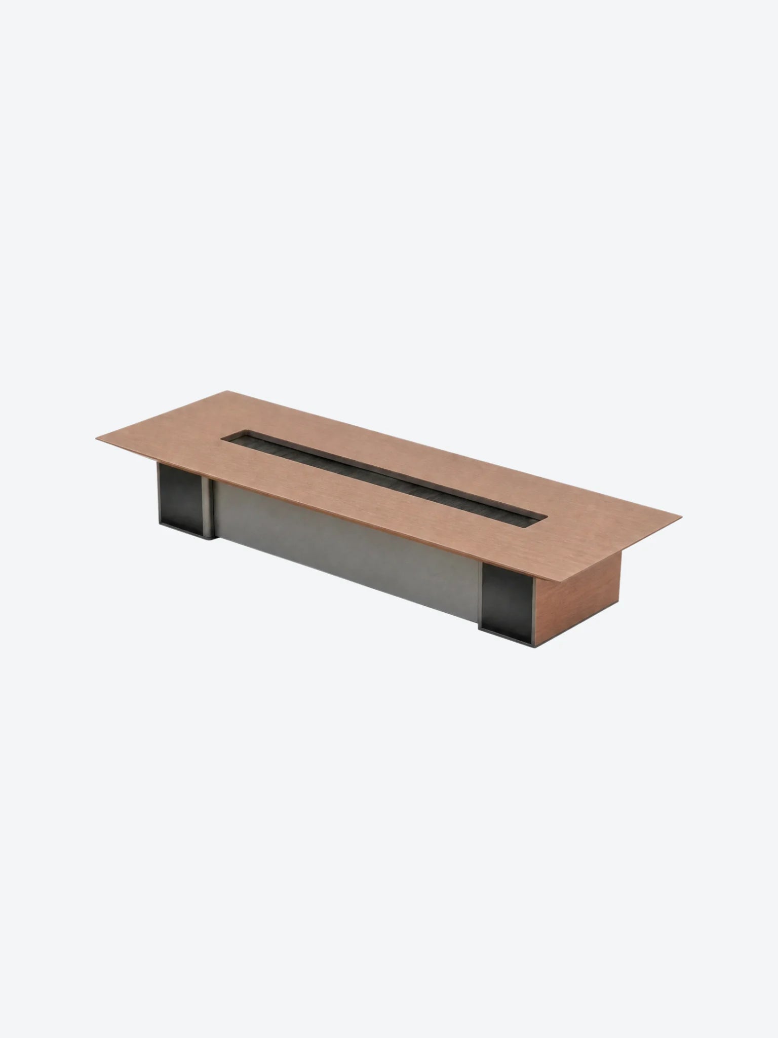 Mesa de Reuniones Control MDF Con Chapa de Nogal Color Madera