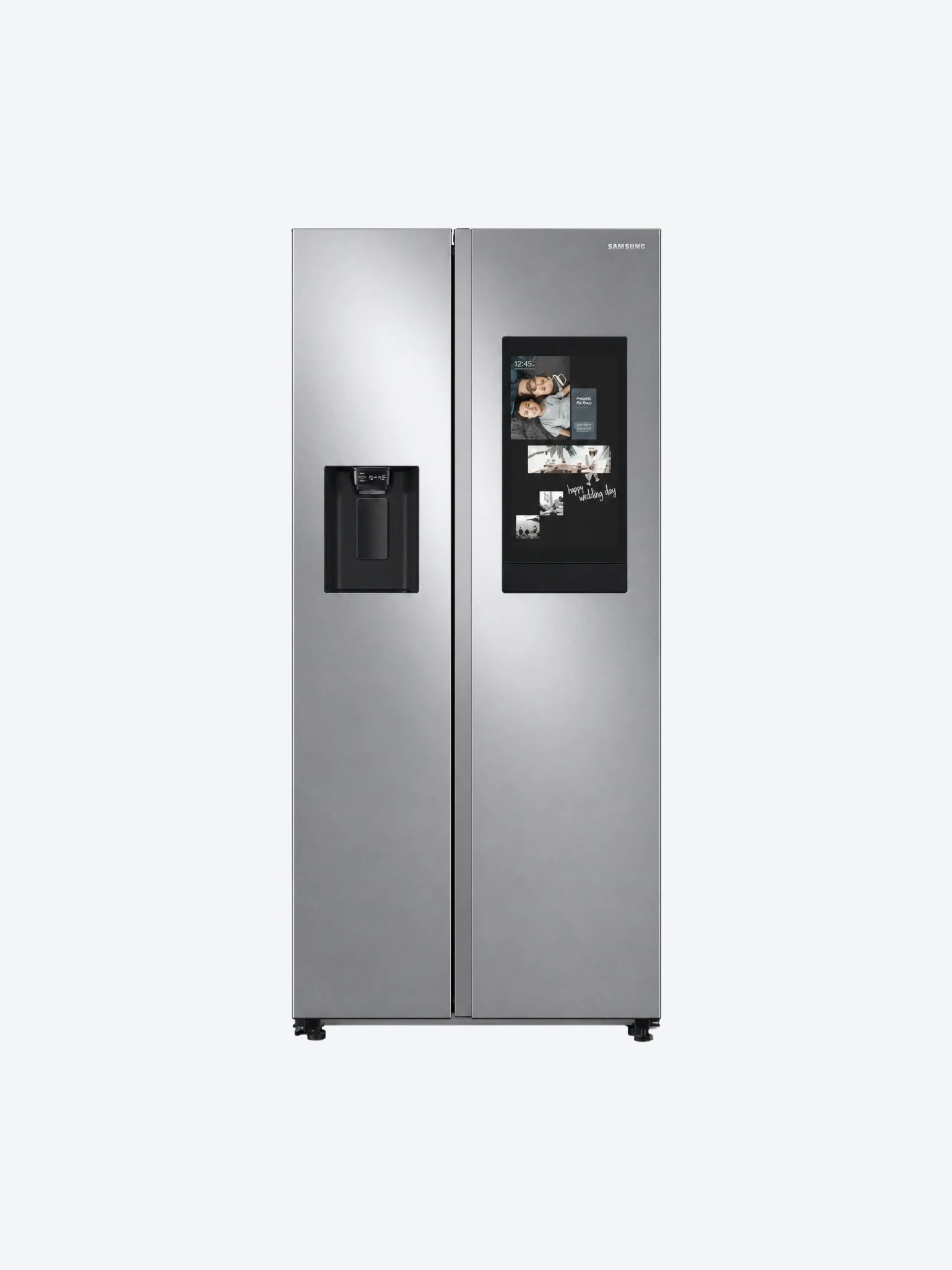 Refrigerador Samsung 2 Puertas SBS 22" Color Plateado Mate Con Dispensador-1