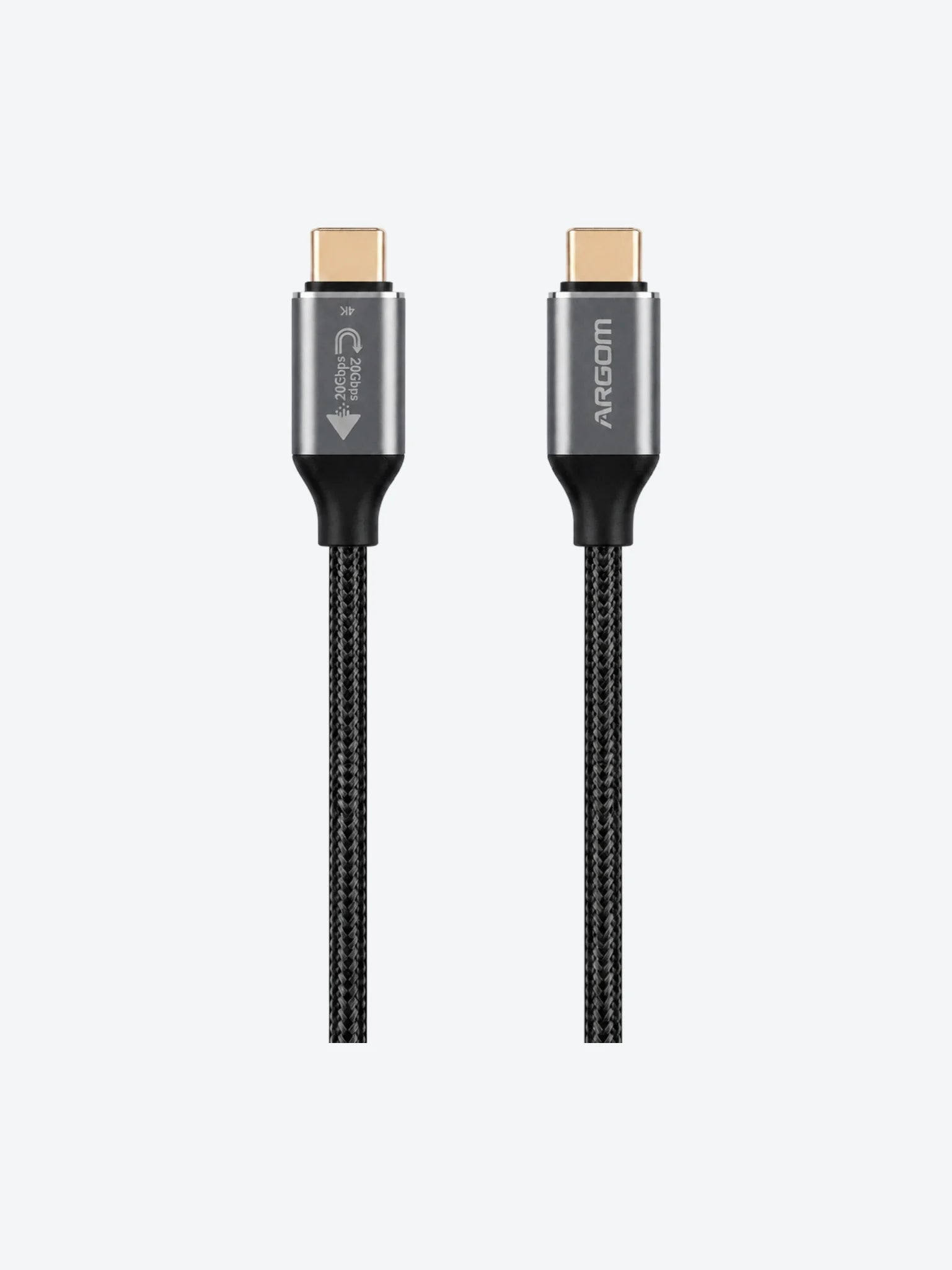 CABLE ARGOM TIPO C A C DURAMAX 100W PD Y DATA TRANSFER 4K USB3.2 GEN2 20GBPS 6FT/1.8M