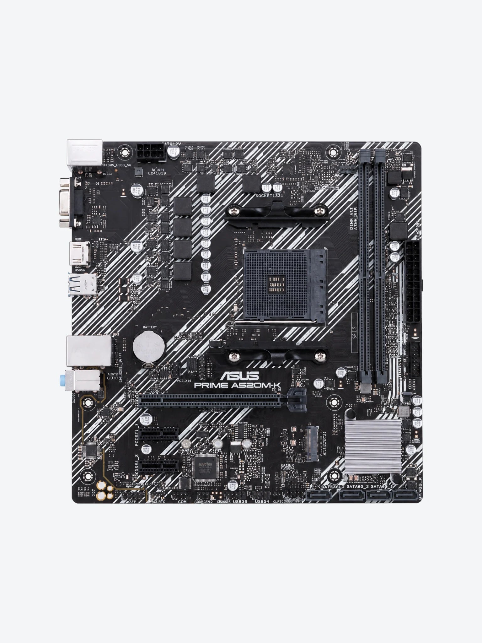 Motherboard Asus A520M-K 90MB1500-M0EAYC AM4 2 DDR4 M.2 PCIe USB 3.2 7.1 CH Audio