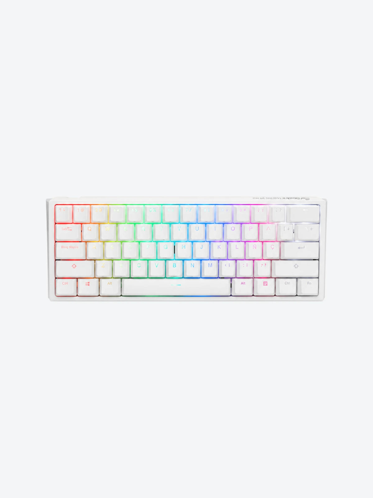 Teclado Gaming RGB Eagle Warrior KAY182U0001C KGY182U0001C 60% Mecanico Alambrico BT Español Color Blanco-1
