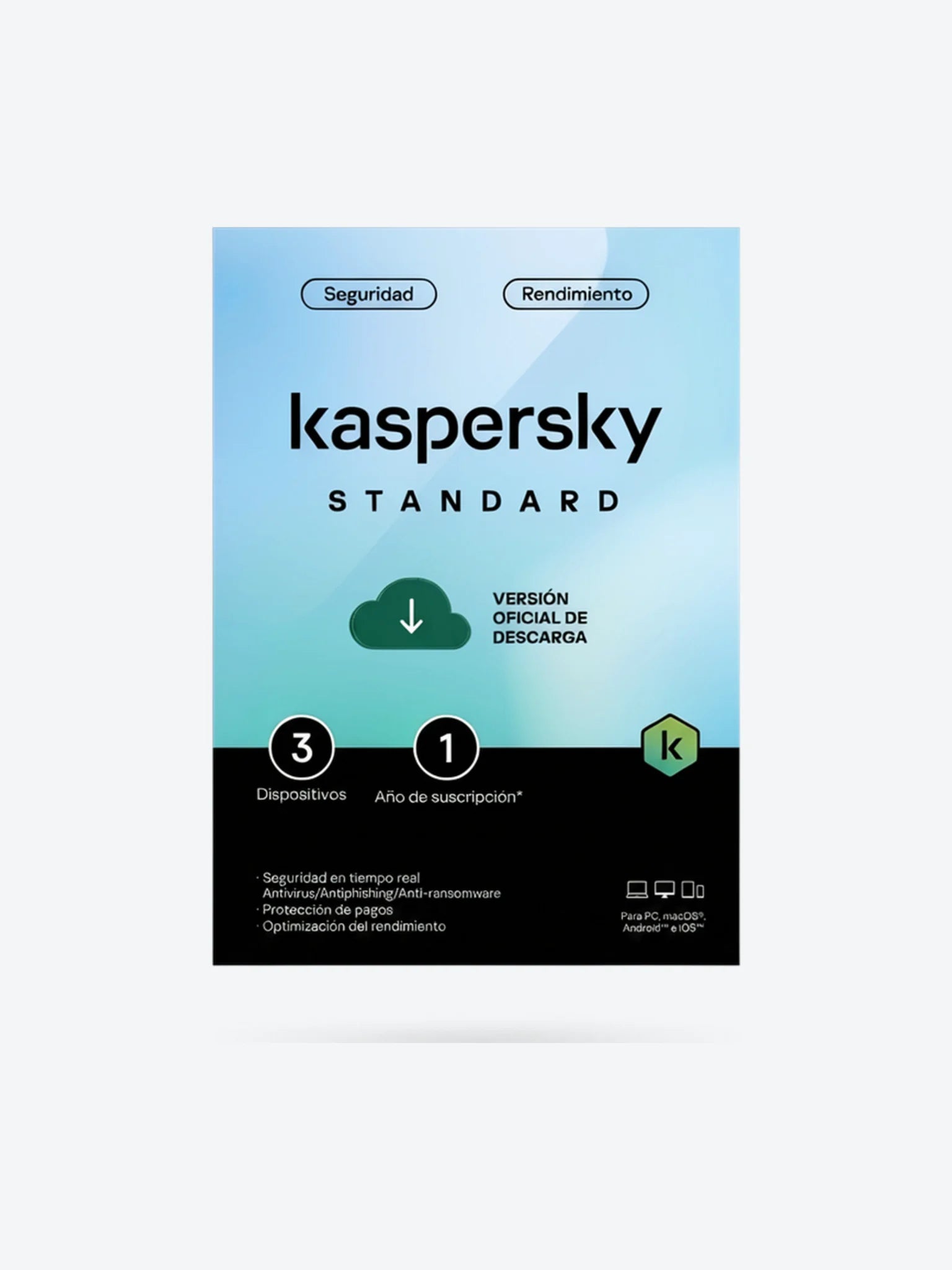 Kaspersky STANDARD / 3 dispositivos / 1 año / base-1